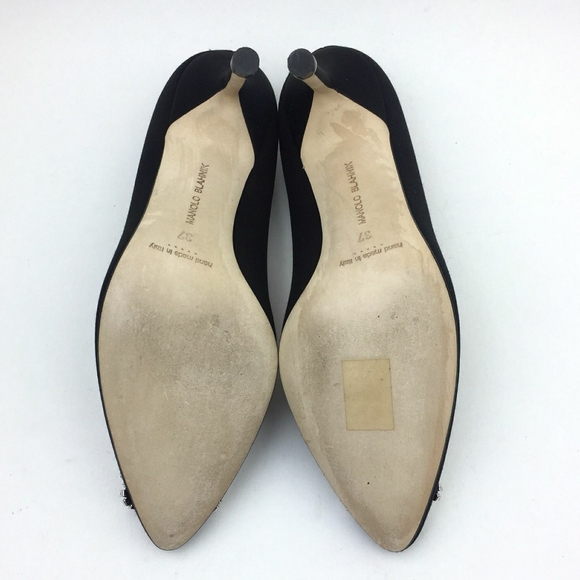 MANOLO BLAHNIK Hangisi Pointed Toe Pump sz 7 - Picture 12 of 13